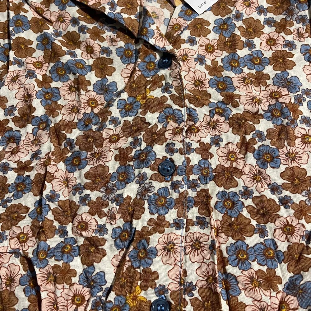SELFIE Womens Cropped Tie Front Button-Down Top, Size XS, NWT - Picture 11 of 14